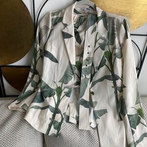 NWT FASHION nova blazer shorts set with belt S